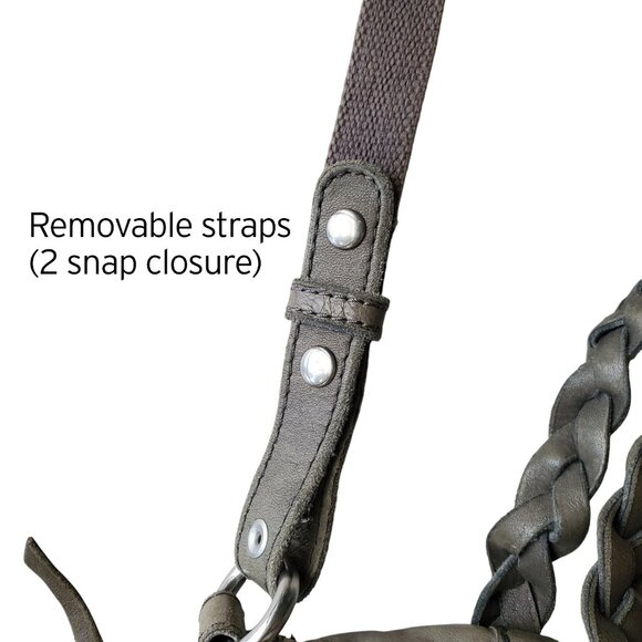 Lucky Brand Buttery Soft Leather Convertible Satchel Large Messenger Bag - Picture 9 of 16